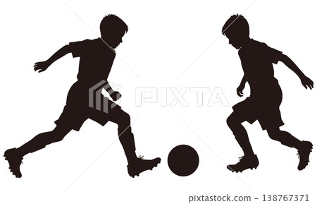 Silhouette [Soccer Boy] 138767371
