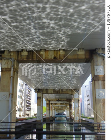 View from under the elevated railway 138767516