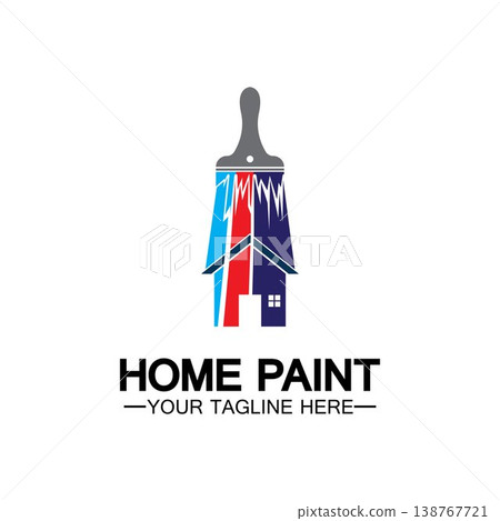 Home Painting Vector Logo Design.Home House Painting Service Coloring Logo Design Template.House painting service, decor and repair multicolor icon Vector logo. Home Painting Vector Logo Design.Home House Painting Service Coloring Logo Design Template.House painting service, decor and repair multicolor icon Vector logo. 138767721