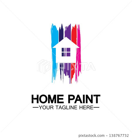 Home Painting Vector Logo Design.Home House Painting Service Coloring Logo Design Template.House painting service, decor and repair multicolor icon Vector logo. Home Painting Vector Logo Design.Home House Painting Service Coloring Logo Design Template.House painting service, decor and repair multicolor icon Vector logo. 138767732
