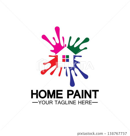 Home Painting Vector Logo Design.Home House Painting Service Coloring Logo Design Template.House painting service, decor and repair multicolor icon Vector logo. Home Painting Vector Logo Design.Home House Painting Service Coloring Logo Design Template.House painting service, decor and repair multicolor icon Vector logo. 138767737