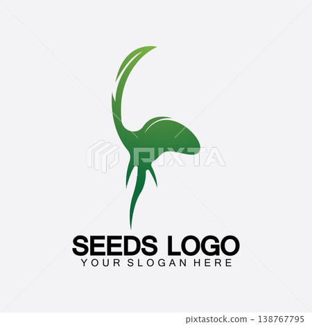Plant Seeds Logo Concept Template Vector.growing seed logo.Seed grow Vector logo illustration design template Plant Seeds Logo Concept Template Vector.growing seed logo.Seed grow Vector logo illustration design template 138767795