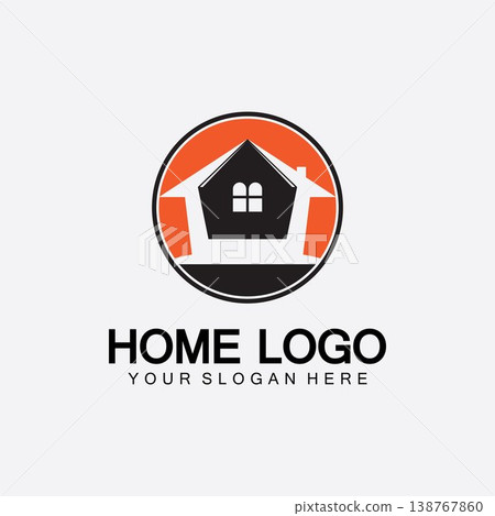 Home logo icon vector illustration design template.Home and house logo design vector, logo , architecture and building, design property , stay at home estate Business logo. 138767860