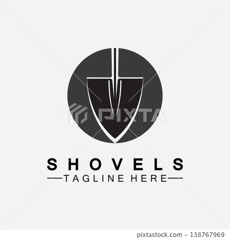 Shovel logo vector icon symbol illustration design.Shovel icon isolated on white background. Gardening tool. Tool for horticulture ,agriculture ,farming. Vector Illustration Shovel logo vector icon symbol illustration design.Shovel icon isolated on white background. Gardening tool. Tool for horticulture ,agriculture ,farming. Vector Illustration 138767969