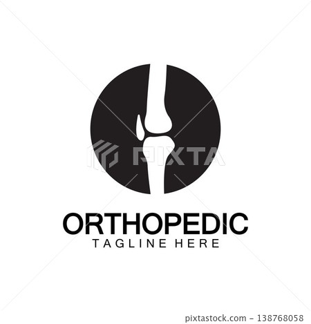 Orthopedic Health Bone Logo vector illustration Design template,Knee Bone Logo designs concept, Health Bone logo symbol icon Orthopedic Health Bone Logo vector illustration Design template,Knee Bone Logo designs concept, Health Bone logo symbol icon 138768058
