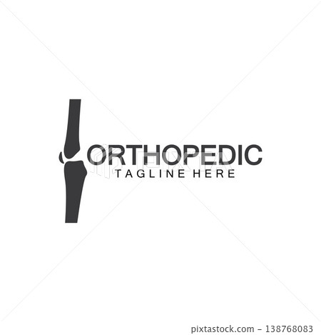 Orthopedic Health Bone Logo vector illustration Design template,Knee Bone Logo designs concept, Health Bone logo symbol icon 138768083