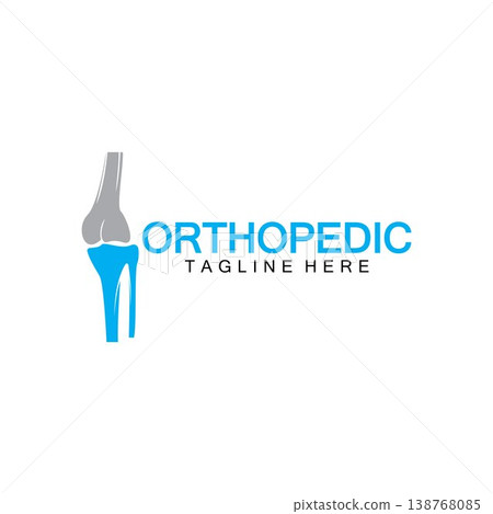 Orthopedic Health Bone Logo vector illustration Design template,Knee Bone Logo designs concept, Health Bone logo symbol icon 138768085
