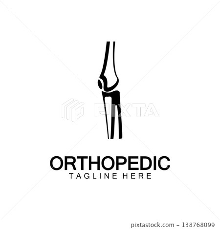 Orthopedic Health Bone Logo vector illustration Design template,Knee Bone Logo designs concept, Health Bone logo symbol icon 138768099