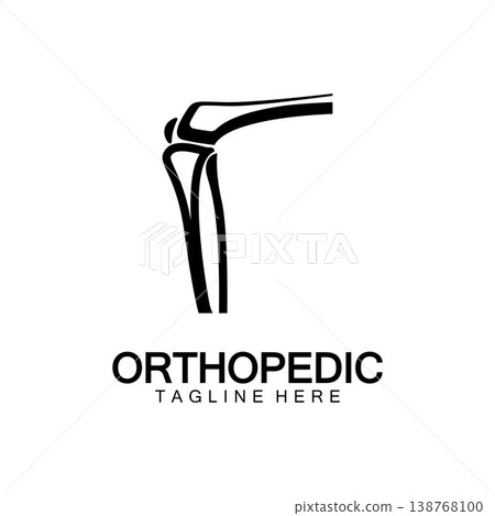 Orthopedic Health Bone Logo vector illustration Design template,Knee Bone Logo designs concept, Health Bone logo symbol icon 138768100