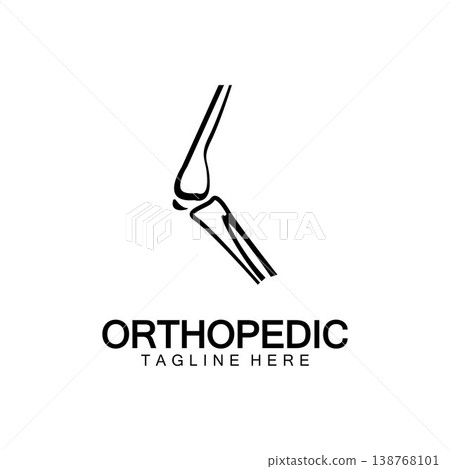 Orthopedic Health Bone Logo vector illustration Design template,Knee Bone Logo designs concept, Health Bone logo symbol icon 138768101