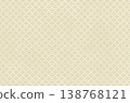 米色和紙，帶有日式圖案背景紋理 138768121