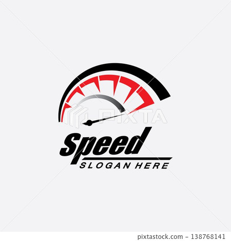 Speed logo design, silhouette speedometer symbol icon vector,speed Auto car Logo Template vector illustration icon design 138768141