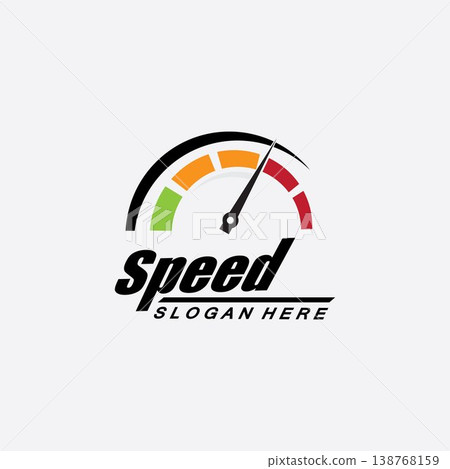 Speed logo design, silhouette speedometer symbol icon vector,speed Auto car Logo Template vector illustration icon design 138768159