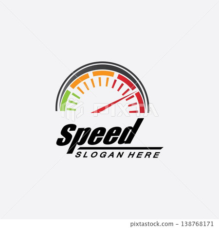 Speed logo design, silhouette speedometer symbol icon vector,speed Auto car Logo Template vector illustration icon design 138768171