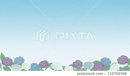 Vector illustration background of hydrangea and rainy season Vector illustration background of hydrangea and rainy season 138768396