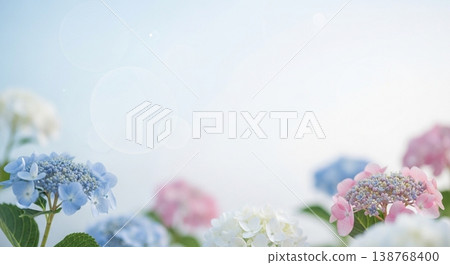 Vector illustration background of hydrangea and rainy season Vector illustration background of hydrangea and rainy season 138768400