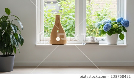 Vector illustration background of hydrangea and rainy season Vector illustration background of hydrangea and rainy season 138768451