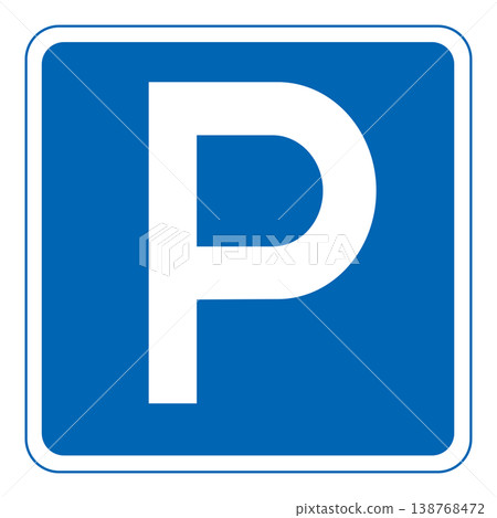 Directional sign: Parking lot Directional sign: Parking lot 138768472