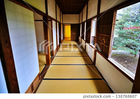 Tatami corridor of Kawagoe Castle's main palace Tatami corridor of Kawagoe Castle's main palace 138768607