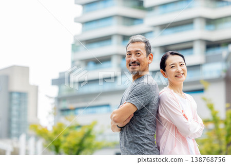 Senior couple walking Senior couple walking 138768756