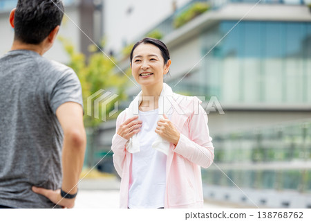 Senior couple walking Senior couple walking 138768762