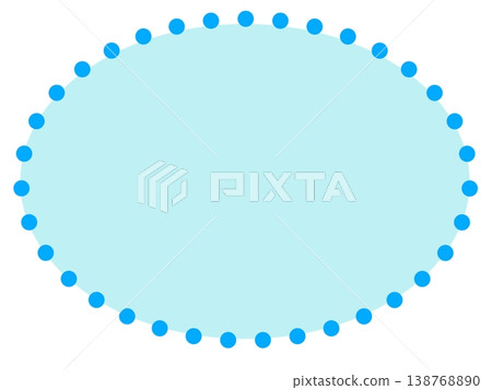 簡約的圓形淺藍色相框 138768890