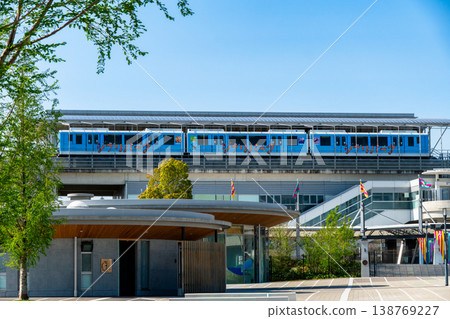 A spring scene featuring the lush greenery of Ghibli Park and the Linimo train with special livery. A spring scene featuring the lush greenery of Ghibli Park and the Linimo train with special livery. 138769227