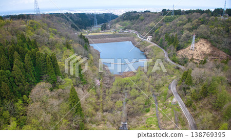 View from around the Otani Dam in Kurobe City, Toyama Prefecture, Japan. View from around the Otani Dam in Kurobe City, Toyama Prefecture, Japan. 138769395
