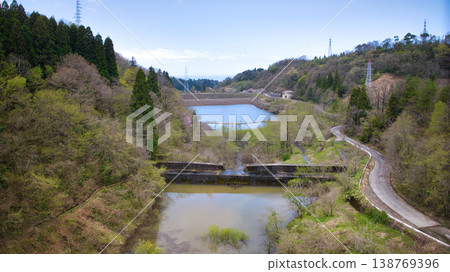 View from around the Otani Dam in Kurobe City, Toyama Prefecture, Japan. View from around the Otani Dam in Kurobe City, Toyama Prefecture, Japan. 138769396