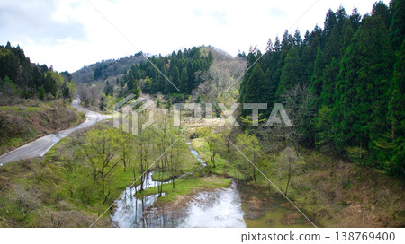 View from around the Otani Dam in Kurobe City, Toyama Prefecture, Japan. View from around the Otani Dam in Kurobe City, Toyama Prefecture, Japan. 138769400