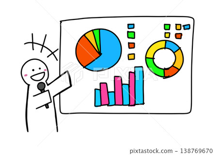 Hand-drawn style illustration of a person giving a presentation, transparent PNG (7 variations) Hand-drawn style illustration of a person giving a presentation, transparent PNG (7 variations) 138769670
