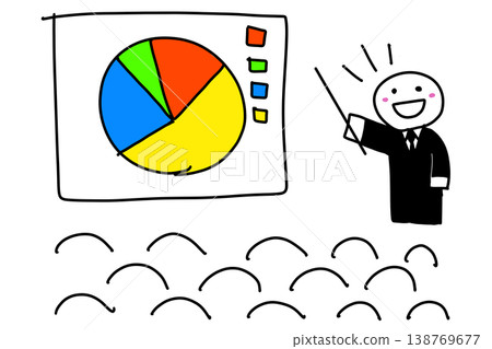 Illustration of a presenter and audience, hand-drawn style, transparent PNG (Variation 6) Illustration of a presenter and audience, hand-drawn style, transparent PNG (Variation 6) 138769677