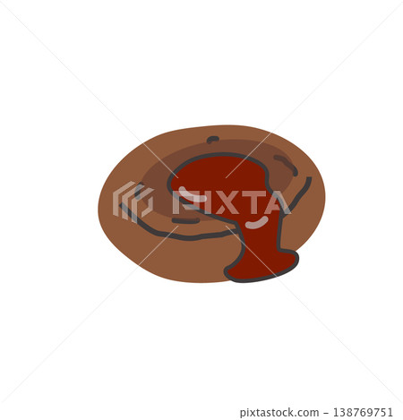 Hamburger illustration, food, omelet, illustration of bento box side dish, simple, material, bento material Hamburger illustration, food, omelet, illustration of bento box side dish, simple, material, bento material 138769751
