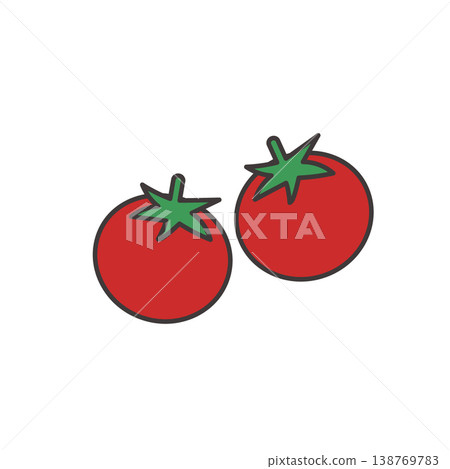 櫻桃番茄插圖，食物，便當盒配菜插圖，簡單，食材，便當食材，炸雞 138769783