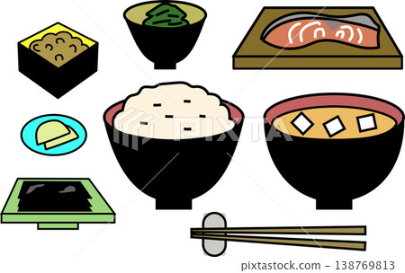 Breakfast set illustration set 138769813