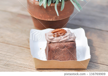 chocolate cake or chocolate chiffon, chocolate muffin or chocolate pudding or bread chocolate cake or chocolate chiffon, chocolate muffin or chocolate pudding or bread 138769909