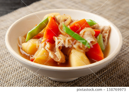 Pork and potato stew 138769973