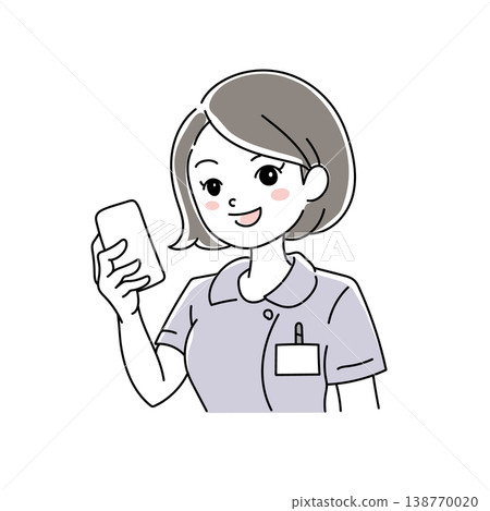 Illustration of a smiling female nurse 1-11 Illustration of a smiling female nurse 1-11 138770020