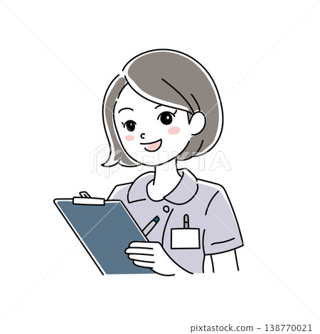 微笑的女護士插畫(1-12) 微笑的女護士插畫(1-12) 138770021
