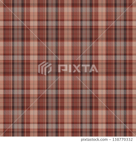 Red and brown tartan check pattern background material 138770332