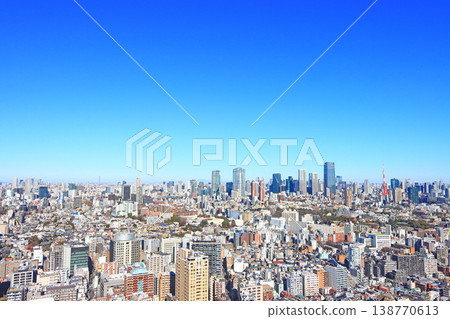 Minato-ku, Tokyo, Tokyo cityscape and Tokyo Tower scenery Minato-ku, Tokyo, Tokyo cityscape and Tokyo Tower scenery 138770613