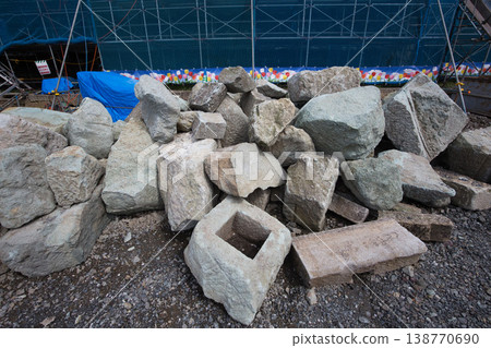 Restoration work on the Kon-yagura (southwest turret) 138770690