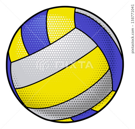 Volleyball Ball Halftone Icon Illustration 138771041