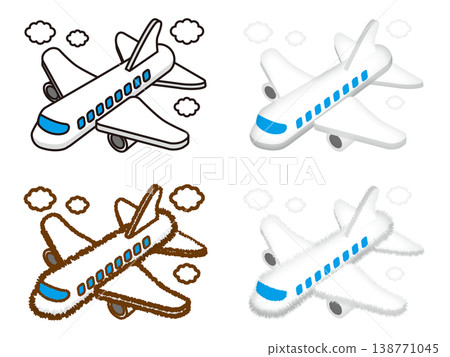 飛機插圖集 138771045