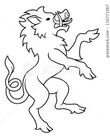 Heraldry Boar Heraldic Coat of Arms Animal Heraldry Boar Heraldic Coat of Arms Animal 138771067