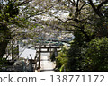 Cherry blossom staircase as seen from the temple grounds 138771172
