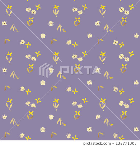 Natural-style, gentle small floral pattern, hand-drawn watercolor illustration material Natural-style, gentle small floral pattern, hand-drawn watercolor illustration material 138771305