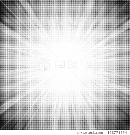 Halftone gradient sun rays pattern. abstract halftone dots background. monochrome dots pattern. pop art, comic dots Halftone gradient sun rays pattern. abstract halftone dots background. monochrome dots pattern. pop art, comic dots 138771554