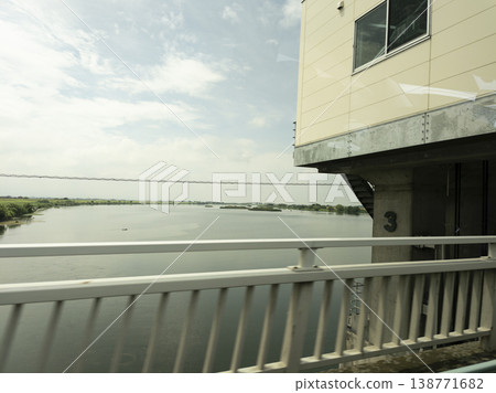 水閘和廣闊的水岸景觀 水閘和廣闊的水岸景觀 138771682
