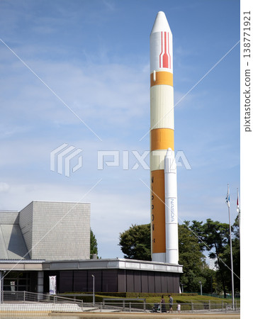 Blue sky and NASDA rocket display Blue sky and NASDA rocket display 138771921